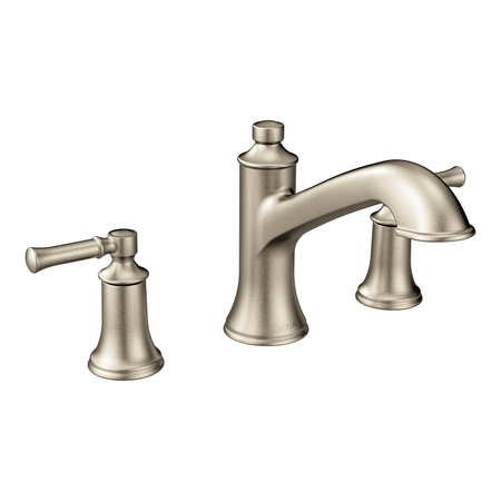 MOEN Two-Handle Roman Tub Faucet Brushed Nickel T683BN